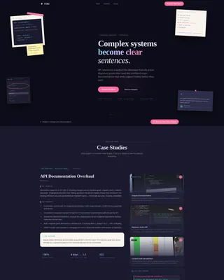 Technical Writer Portfolio Landing Page Template