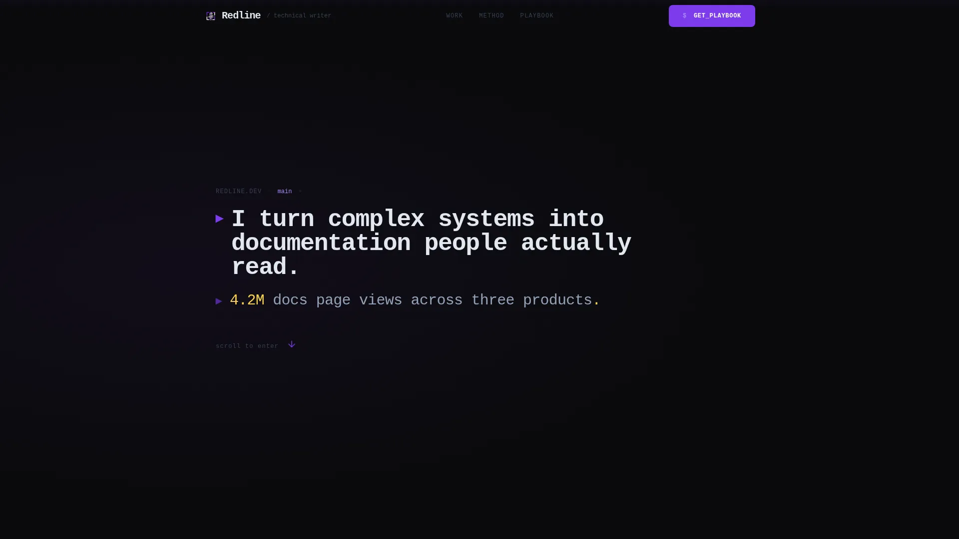 Technical Writer Portfolio Landing Page Template