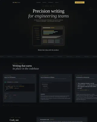 Technical Writer Portfolio Landing Page Template