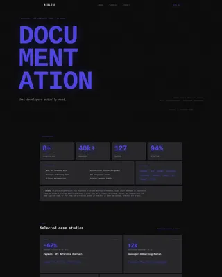 Bold Technical Writer Portfolio Landing Page Template