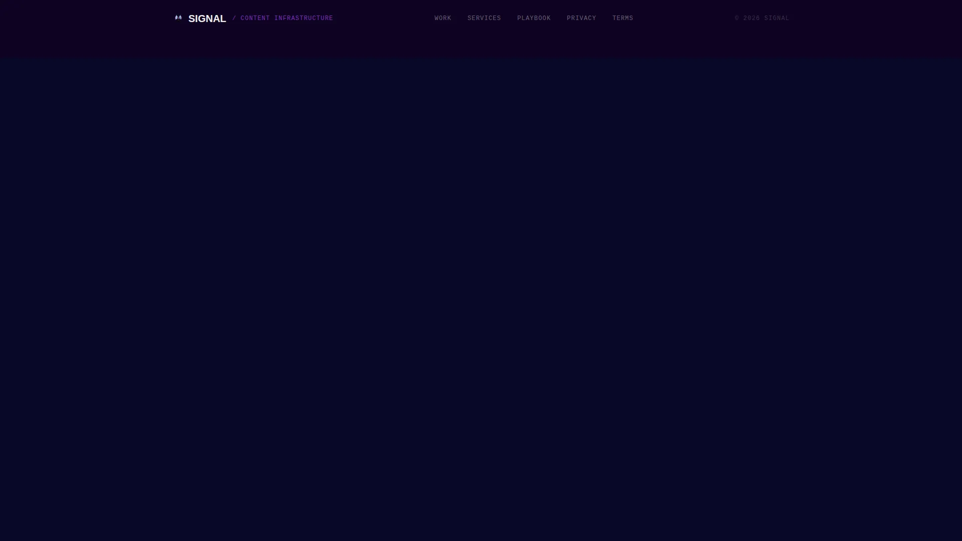 Bold Brutalist Telecom Content Marketing Landing Page