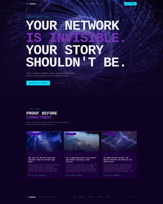 Bold Brutalist Telecom Content Marketing Landing Page