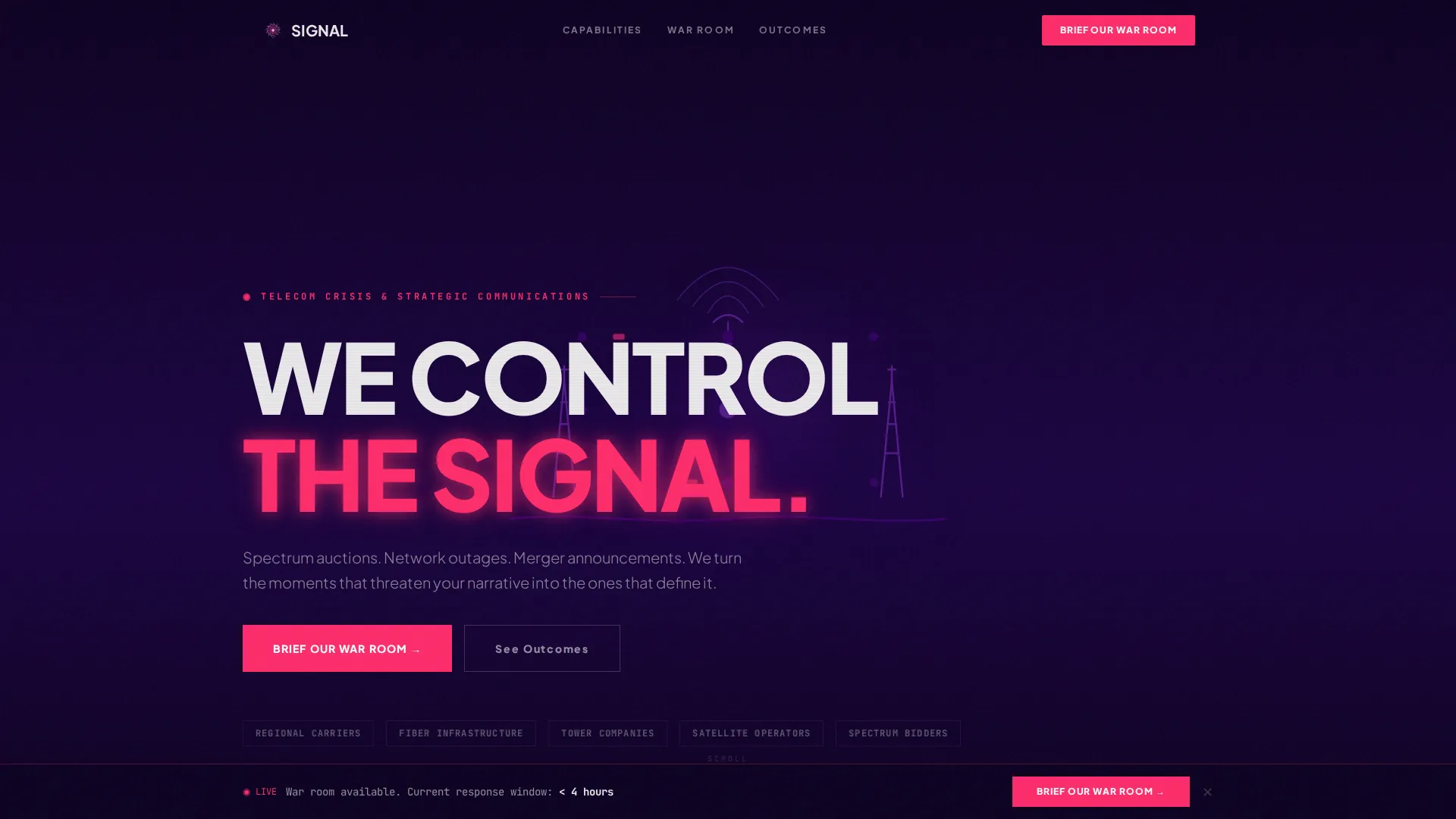 Telecommunications PR Agency Landing Page Template