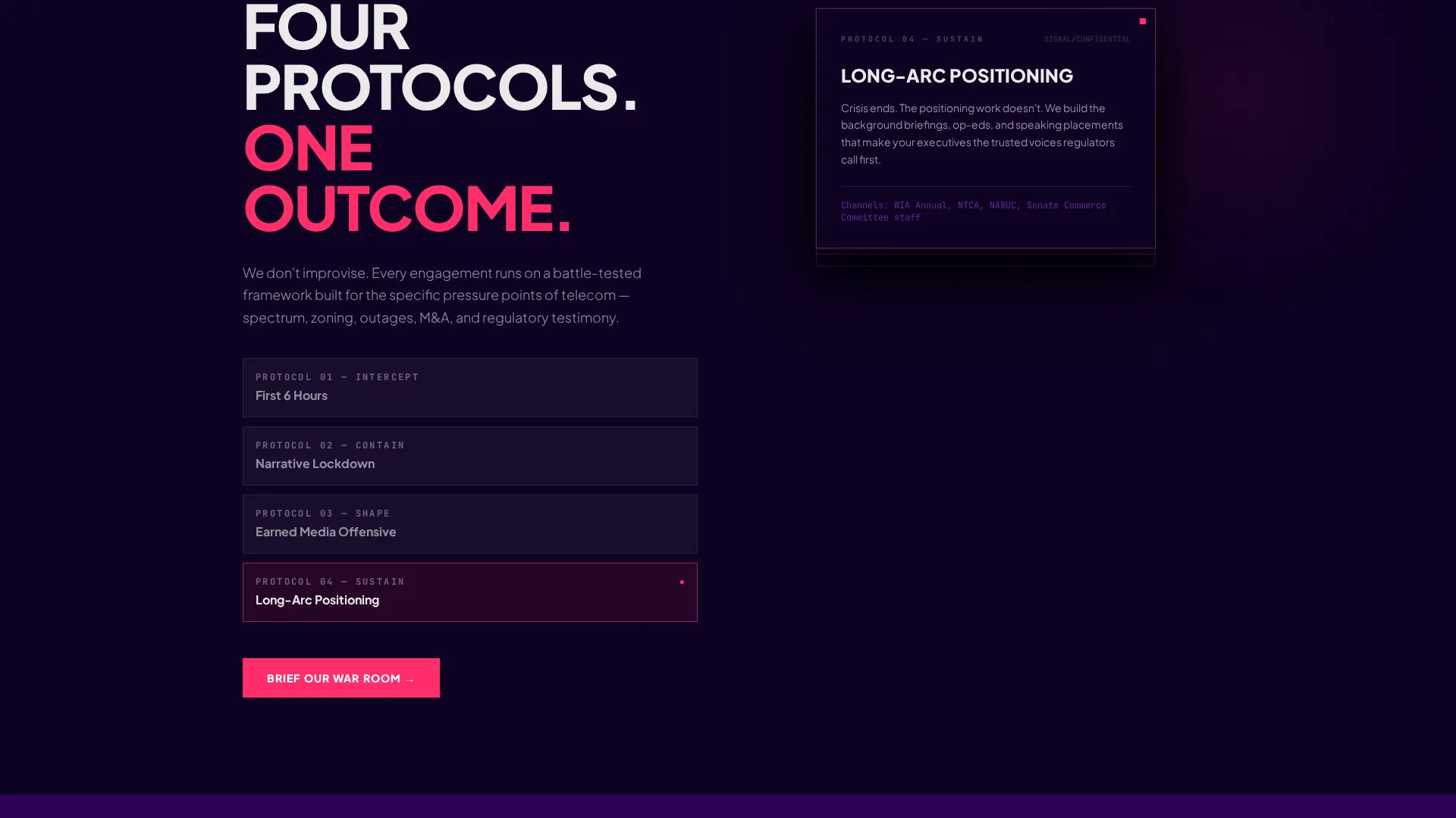 Telecommunications PR Agency Landing Page Template