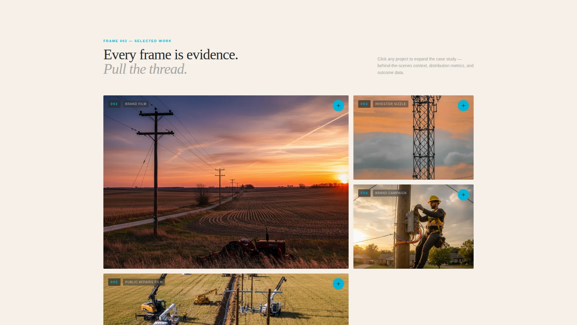Cinematic Telco Agency Landing Page Template