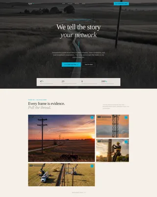 Cinematic Telco Agency Landing Page Template