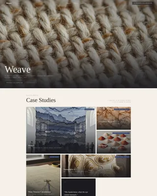 Textile Artist Bento Grid Landing Page Template