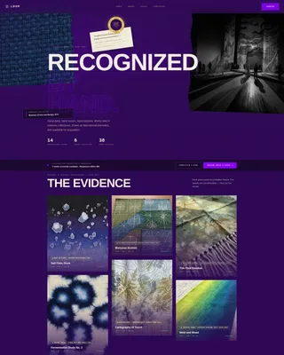 Textile Artist Portfolio Landing Page Template