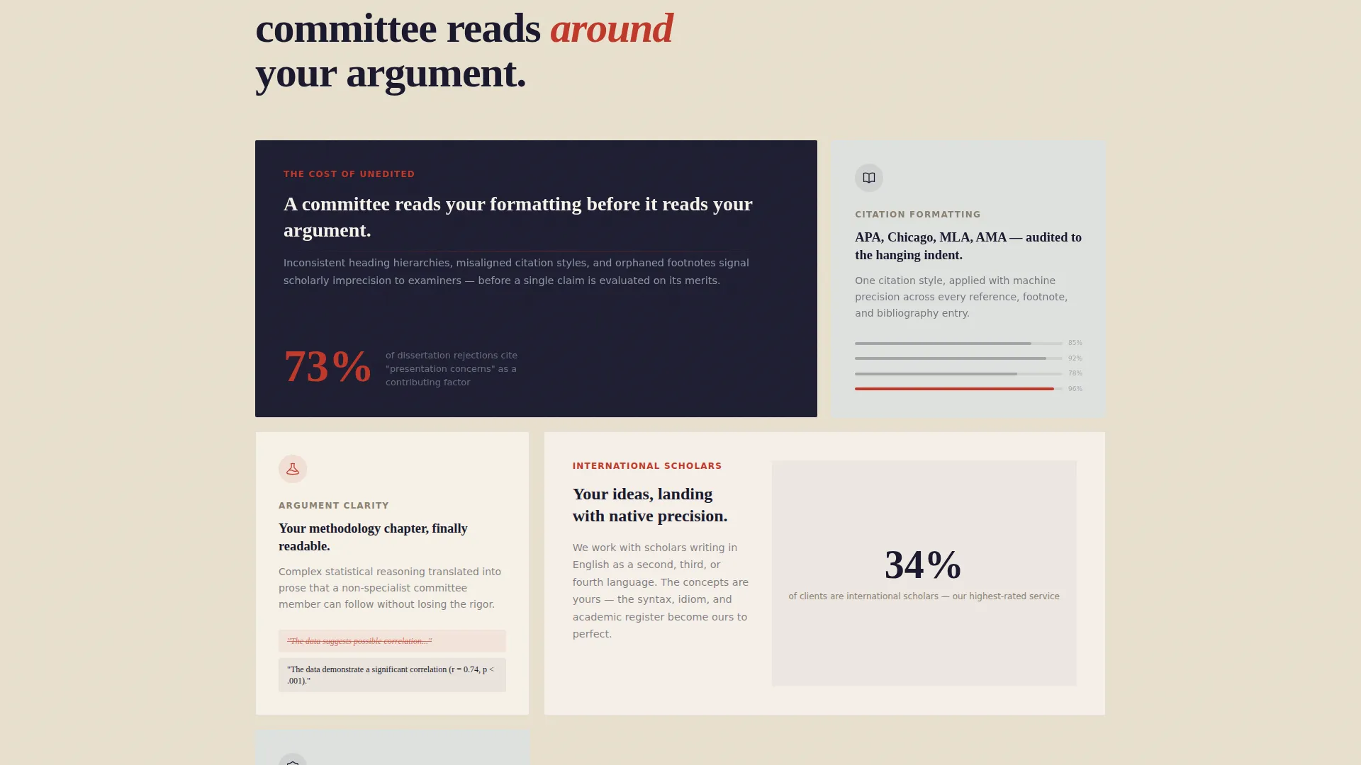 Dissertation Editing Service Landing Page Template