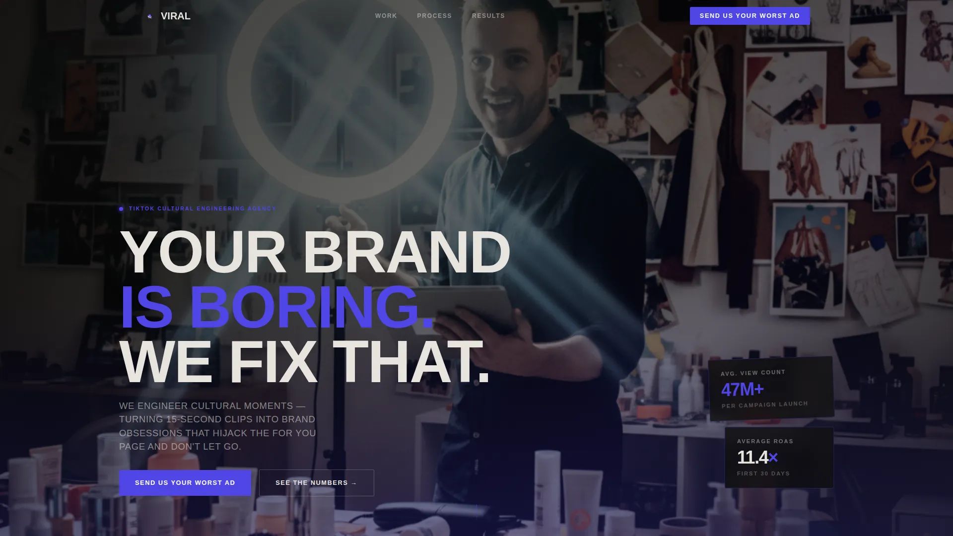 Bold TikTok Agency Landing Page Template