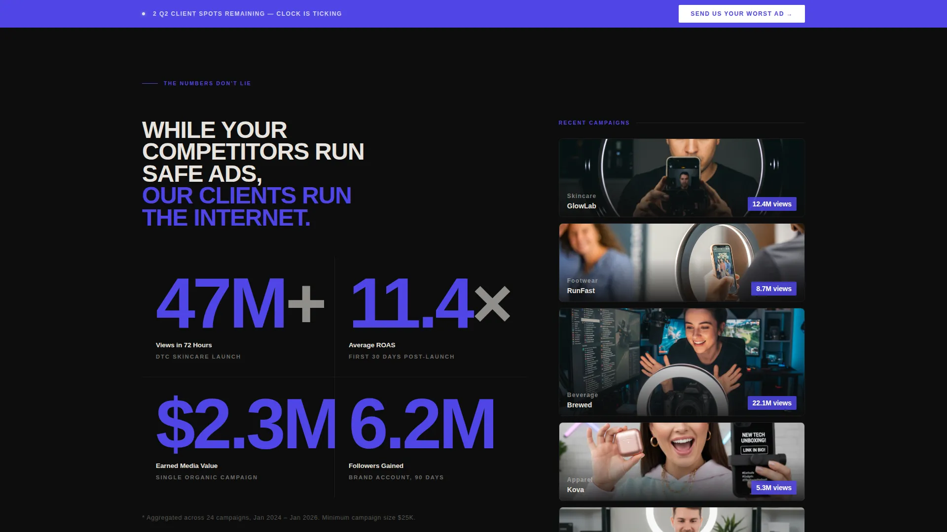 Bold TikTok Agency Landing Page Template