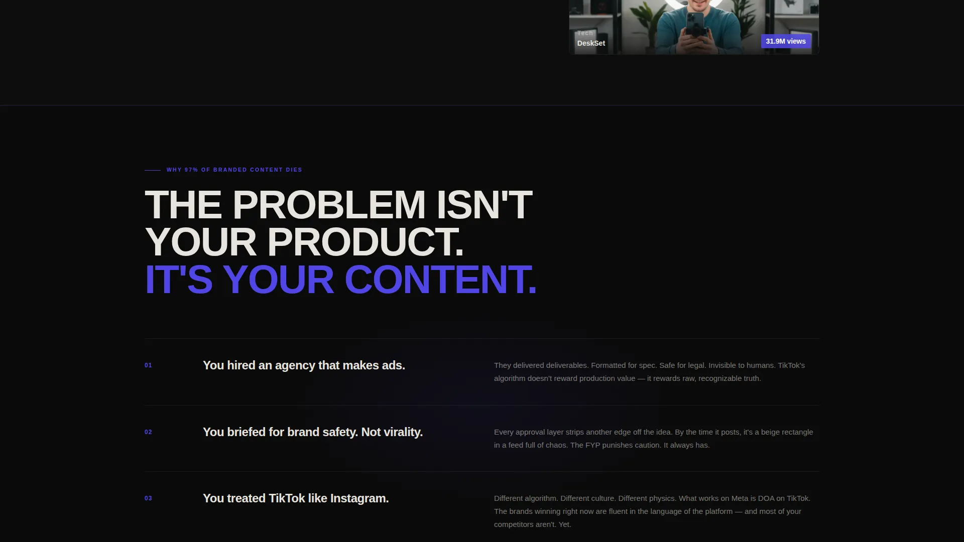 Bold TikTok Agency Landing Page Template