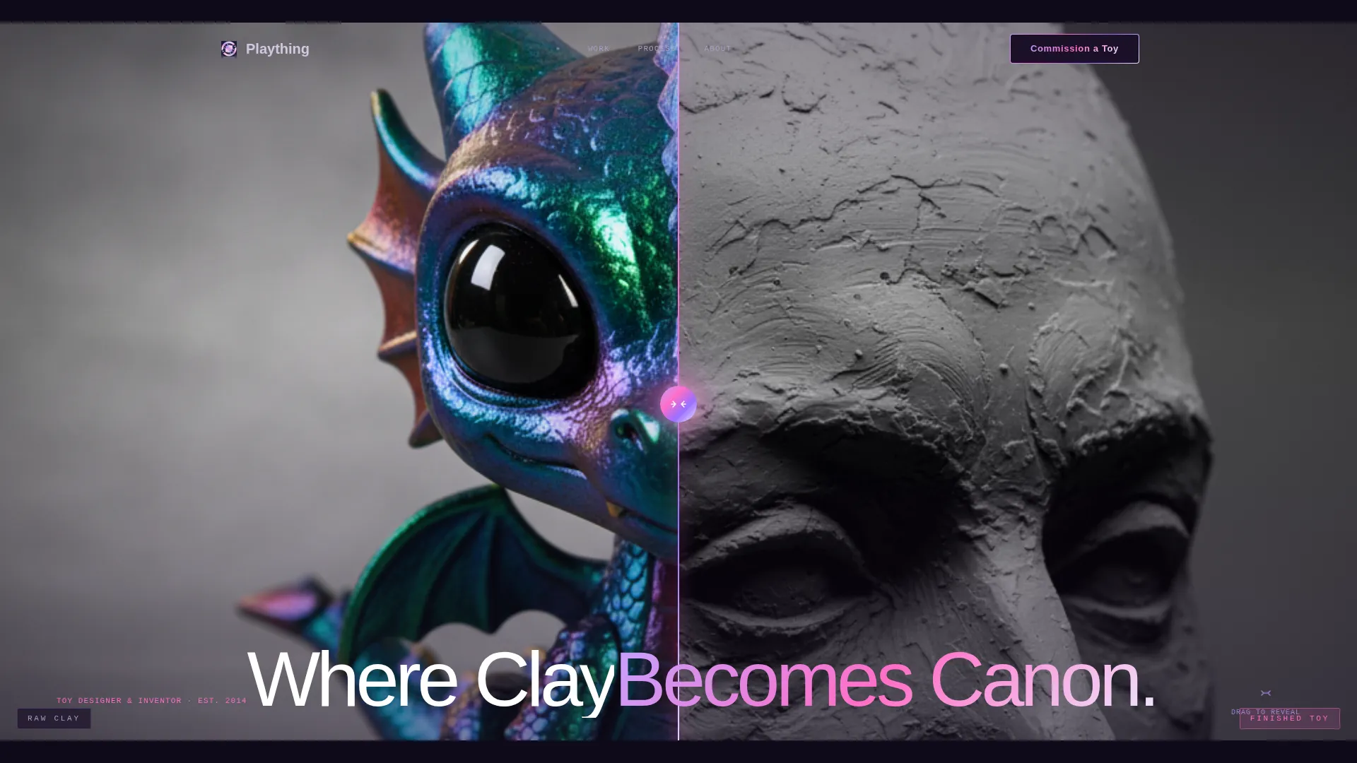 Toy Designer Portfolio Landing Page Template