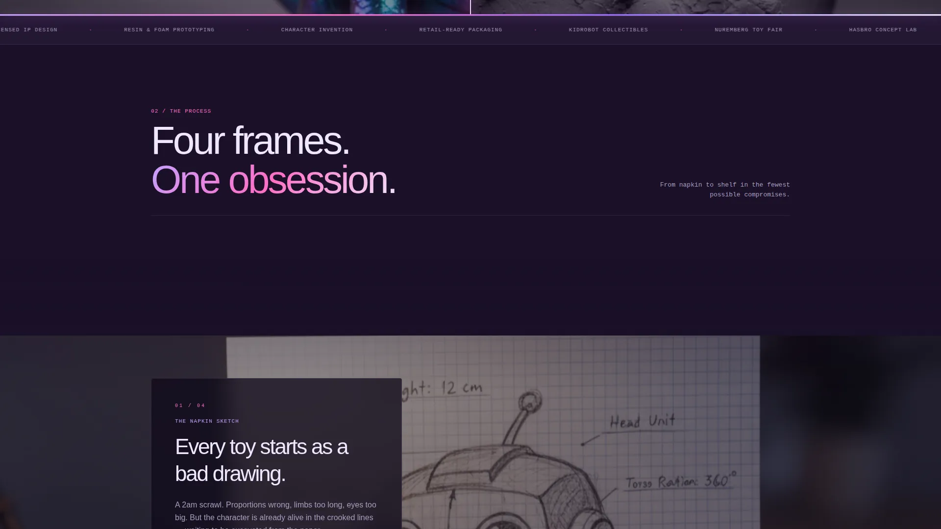 Toy Designer Portfolio Landing Page Template