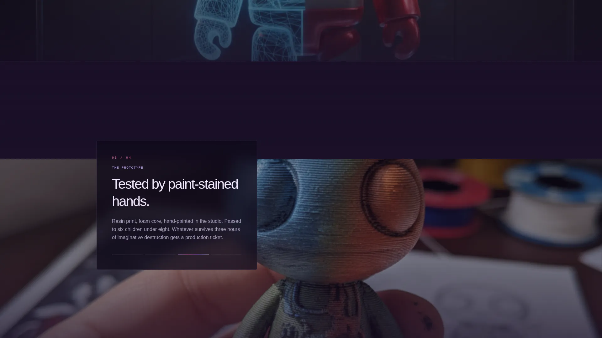 Toy Designer Portfolio Landing Page Template
