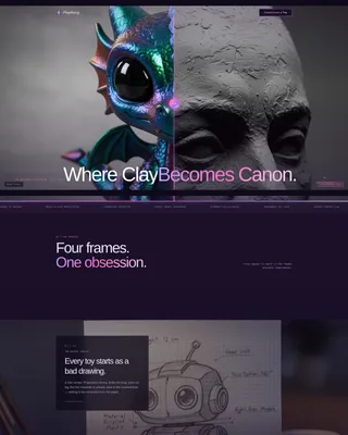 Toy Designer Portfolio Landing Page Template
