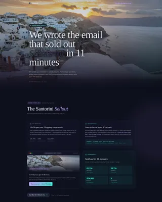 Travel Email Marketing Agency Landing Page