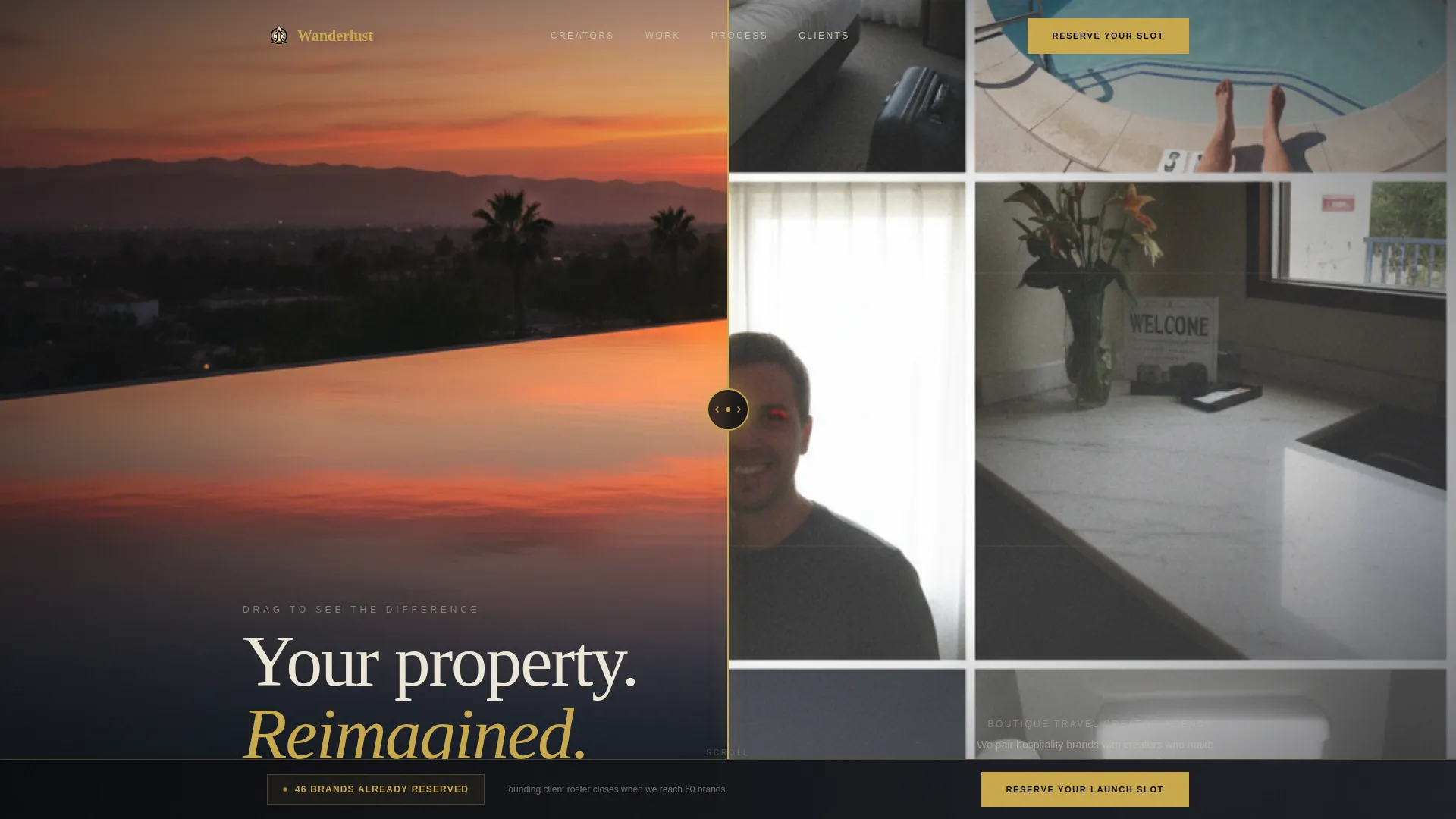Cinematic Travel Agency Landing Page Template