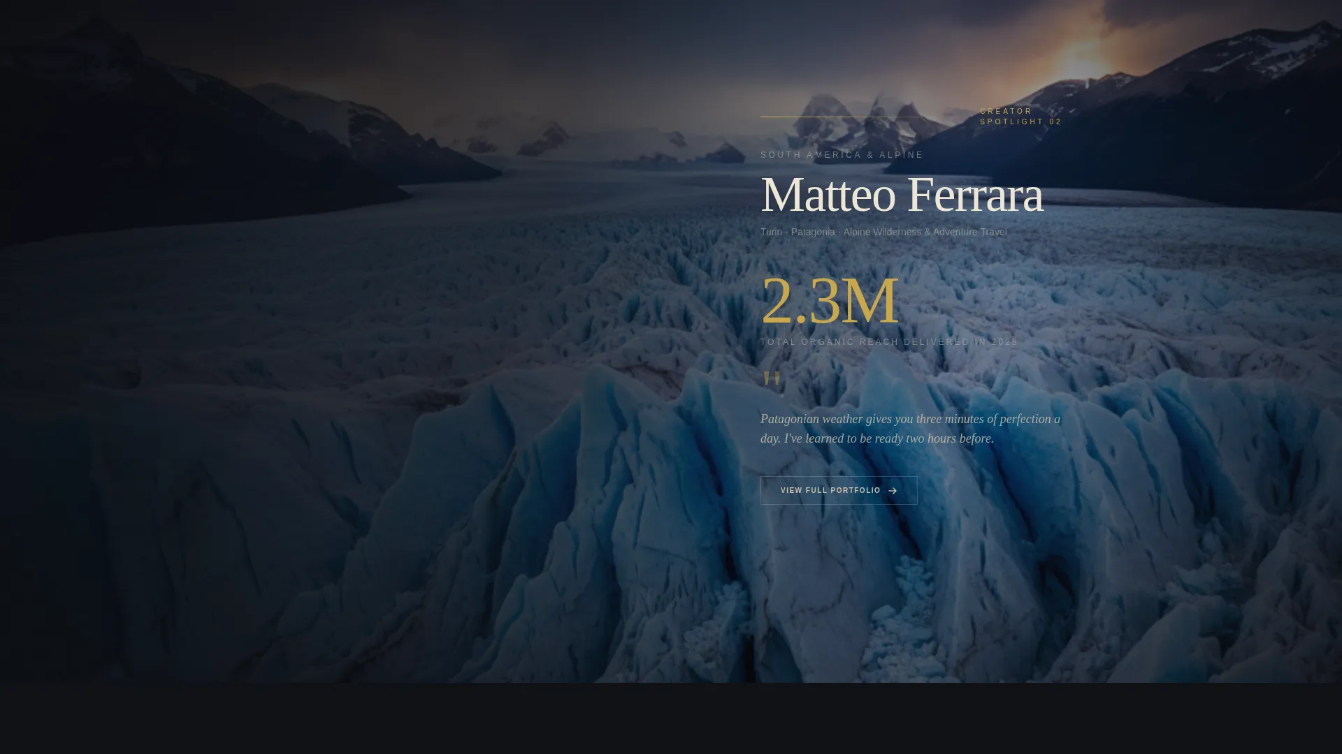 Cinematic Travel Agency Landing Page Template