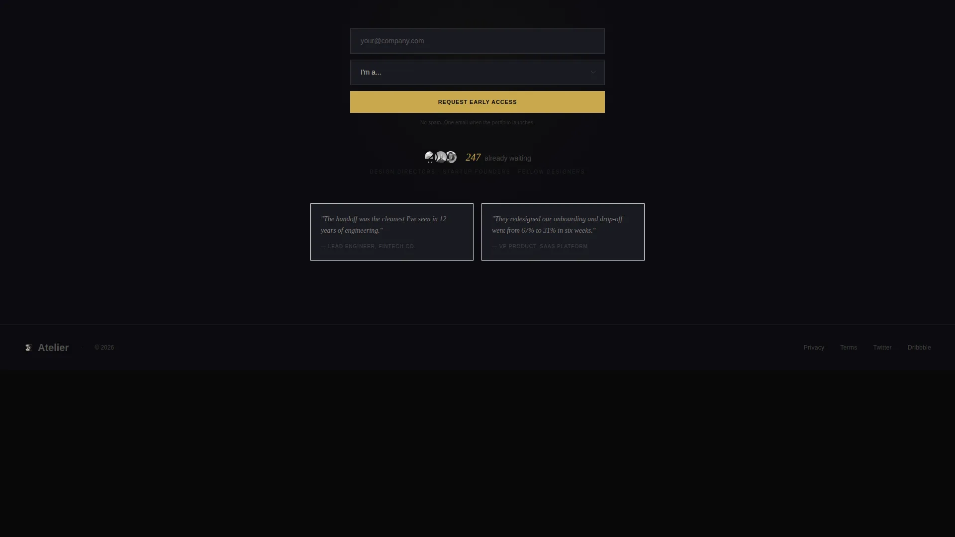 UI/UX Designer Portfolio Pre-Launch Website Template