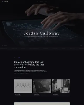 Immersive user interface and user experience Designer Portfolio Landing Page