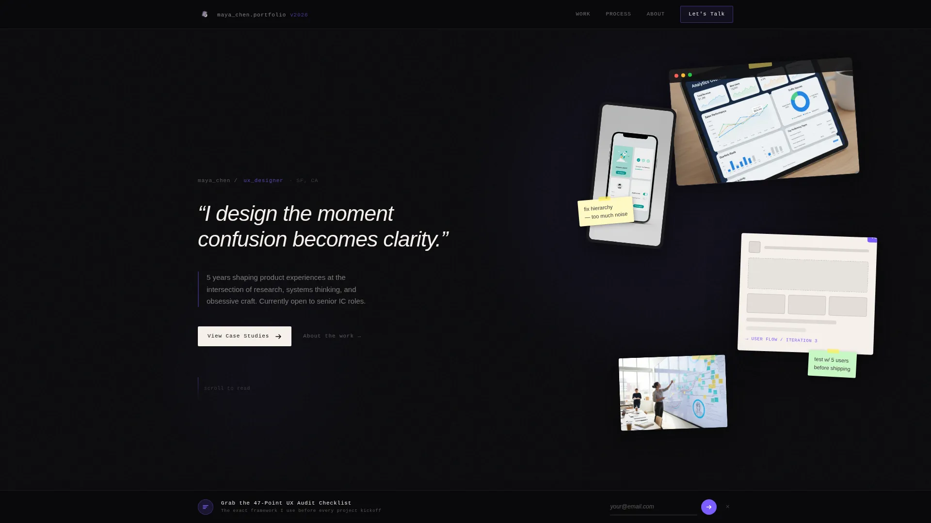 UI/UX Designer Portfolio Portfolio Website Template