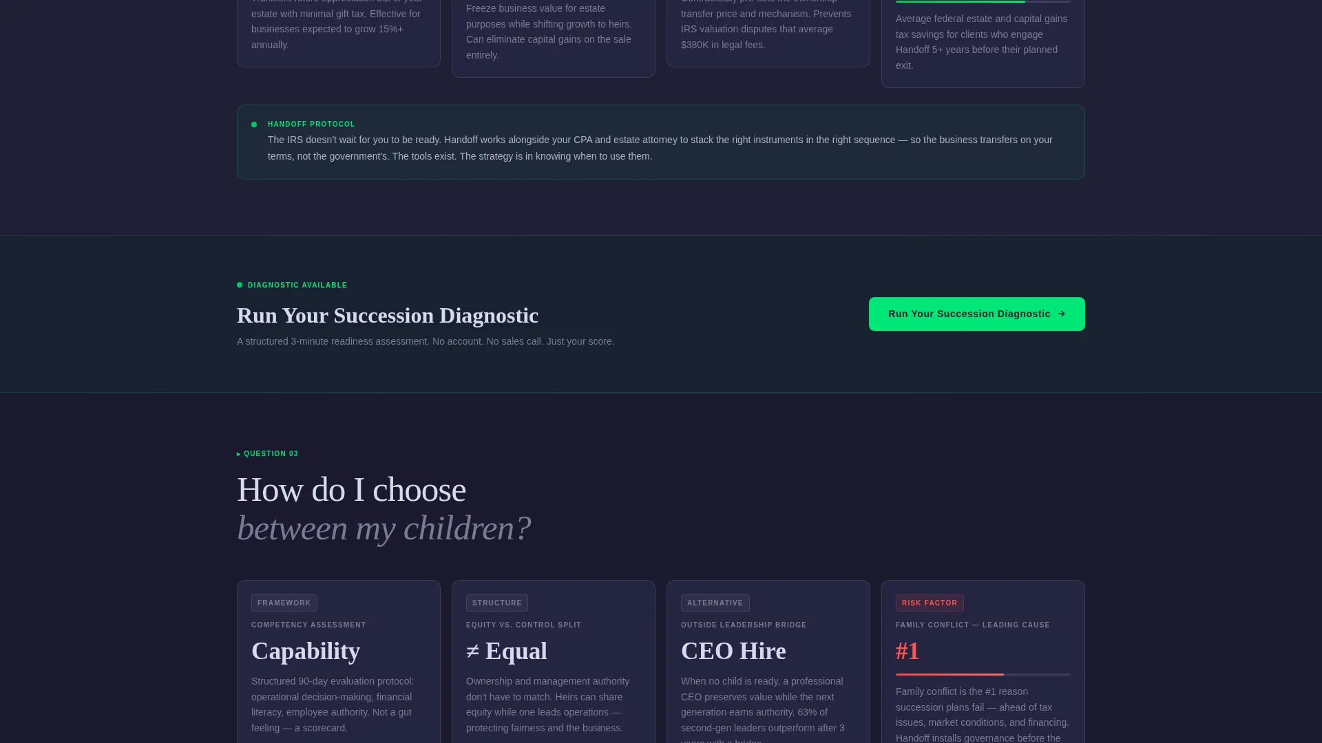 Estate & Succession Planning FAQ Website Template