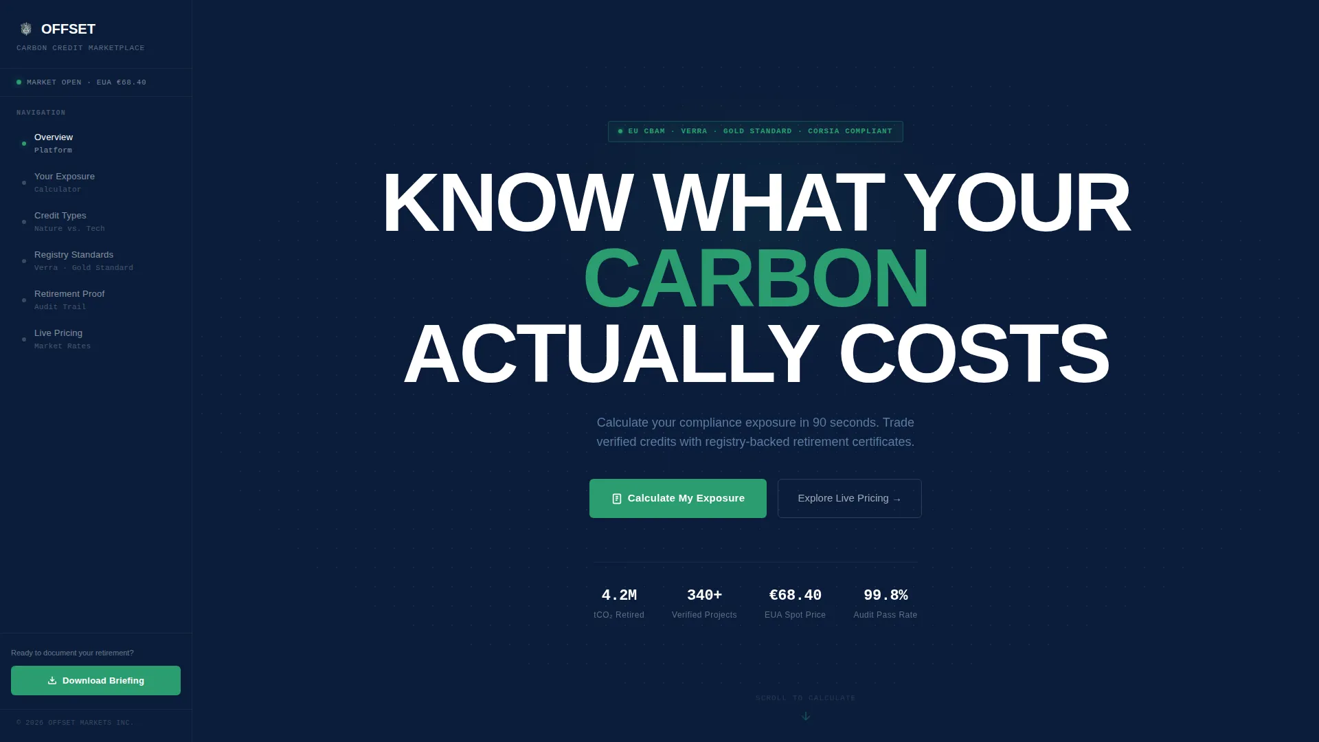 Commodity & Forex Trading Cost Calculator Website Template