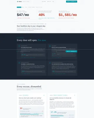 College Student Insurance FAQ Website Template