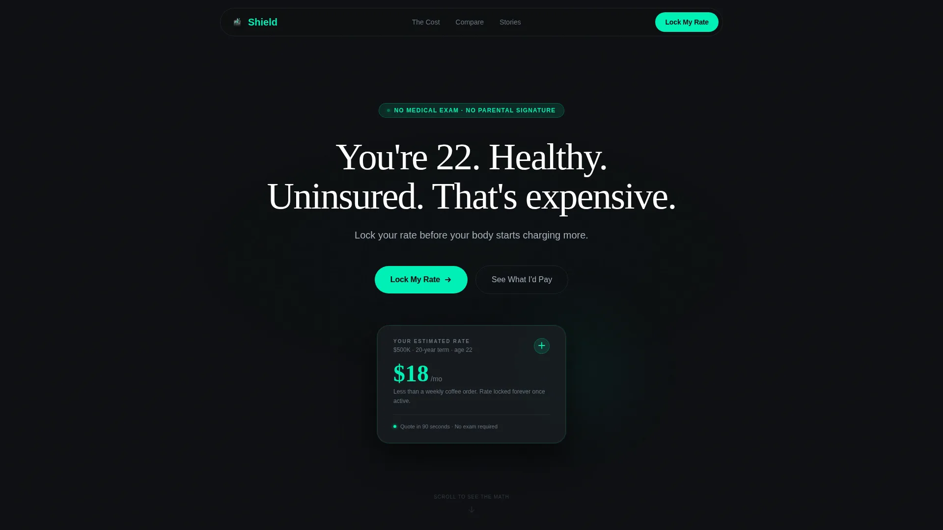 College Student Insurance Professional Website Template