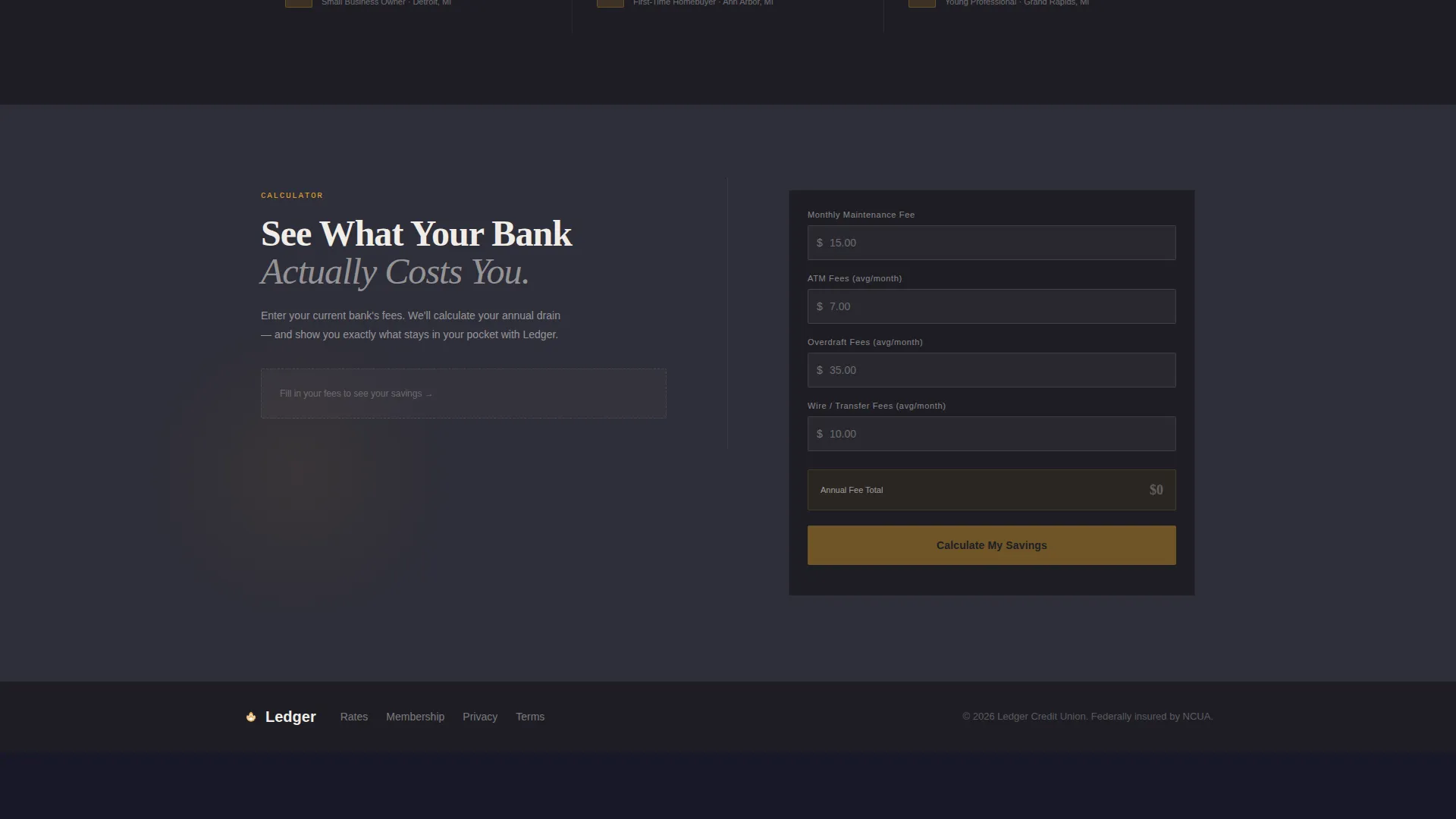 Bank & Financial Institution Pricing Website Template