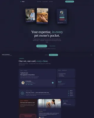 Veterinarian Digital Business Card Landing Page