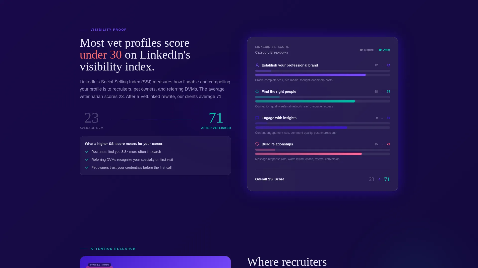 Veterinarian LinkedIn Optimization Landing Page Template