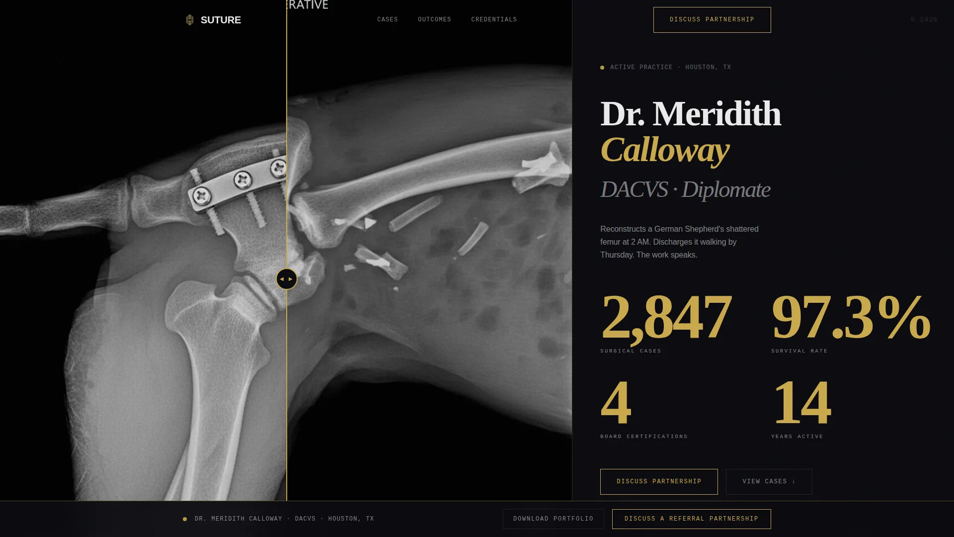 Veterinarian Portfolio Landing Page Template