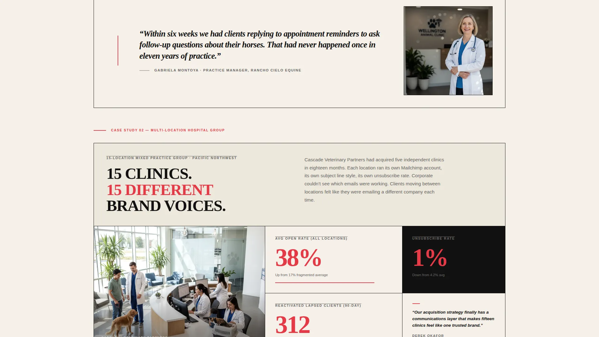 Bold Brutalist Veterinary Email Marketing Landing Page