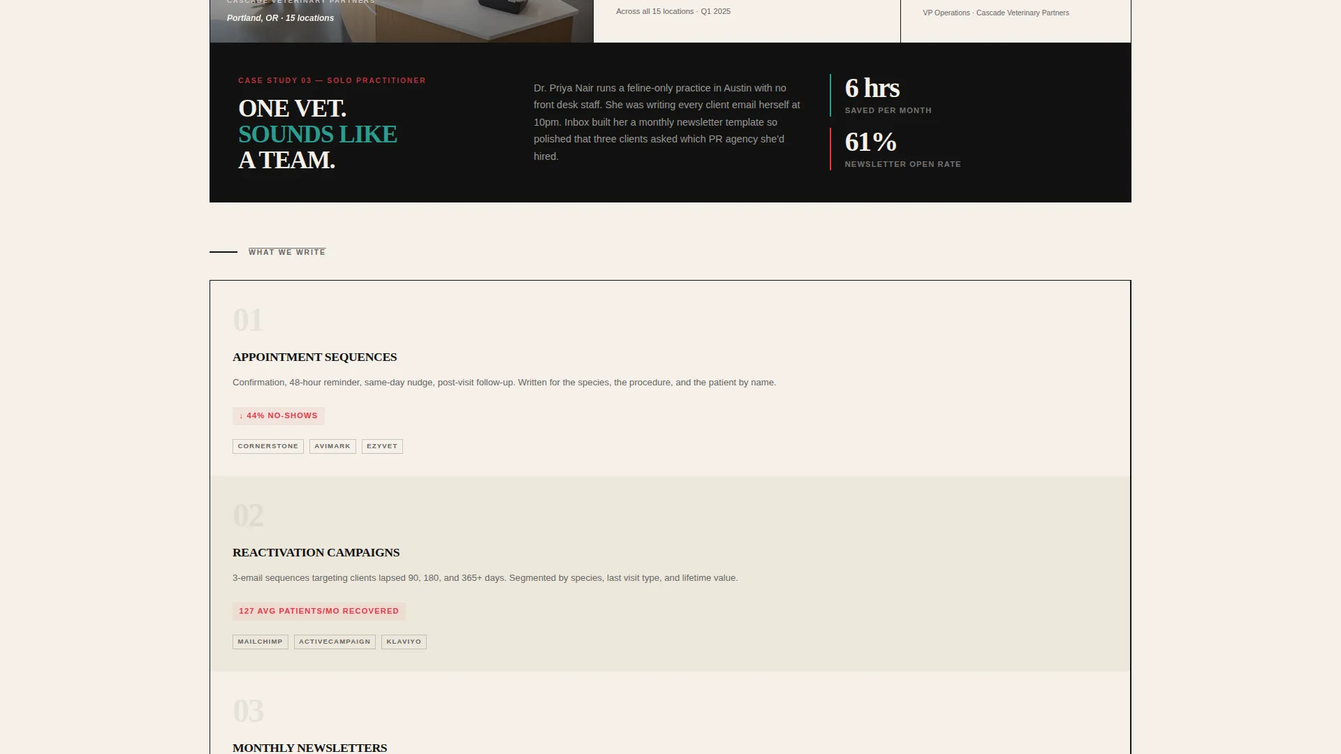 Bold Brutalist Veterinary Email Marketing Landing Page