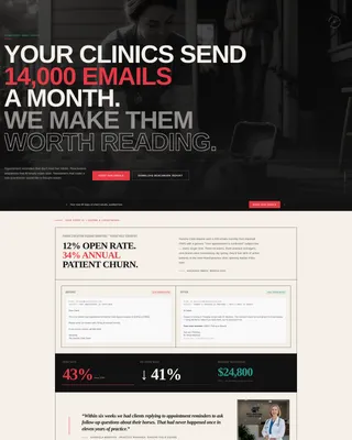 Bold Brutalist Veterinary Email Marketing Landing Page
