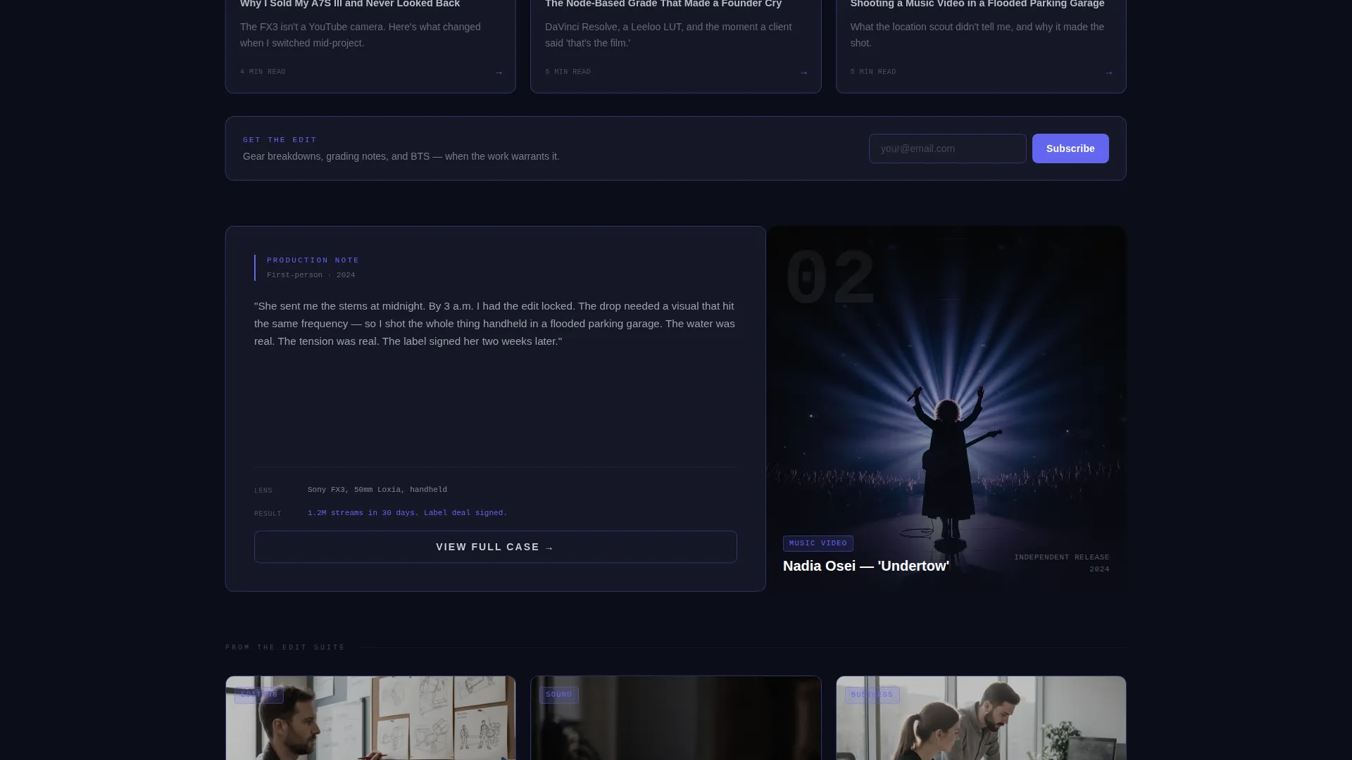 Videographer Portfolio Specialist Portfolio Website Template