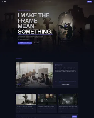 Videographer Portfolio Specialist Portfolio Website Template