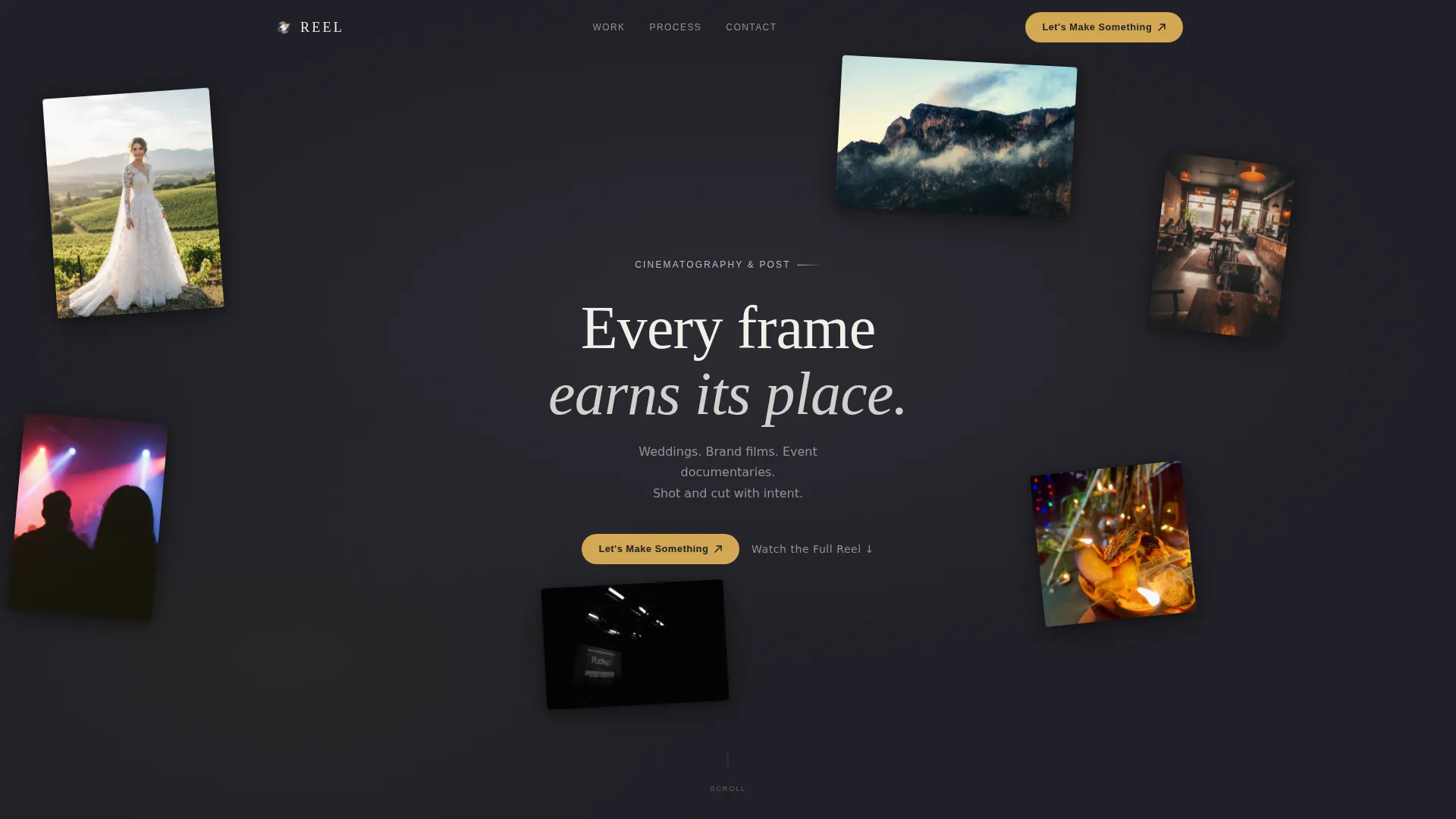 Videographer Portfolio Professional Website Template