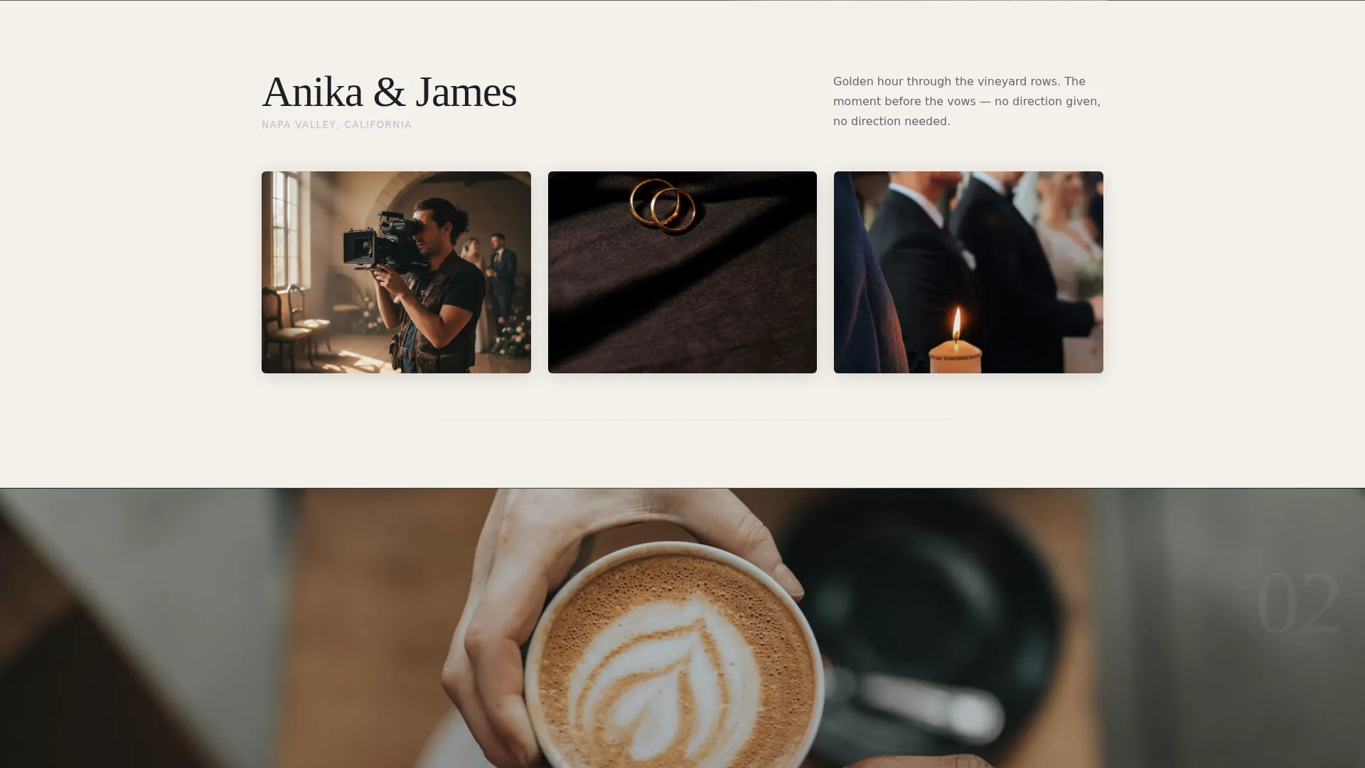Videographer Portfolio Professional Website Template