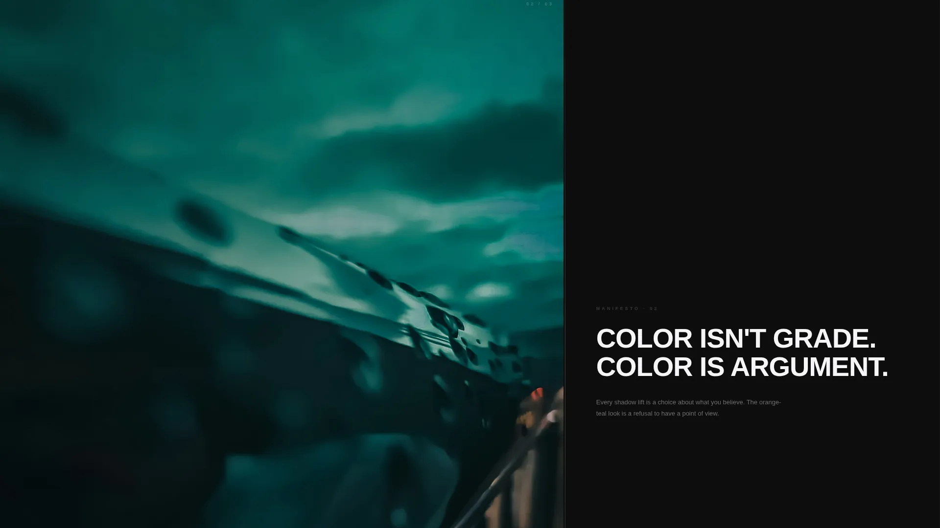 Cinematic Videographer Portfolio Landing Page Template