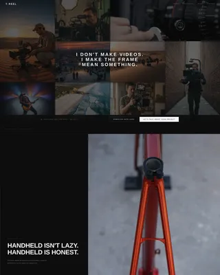 Cinematic Videographer Portfolio Landing Page Template