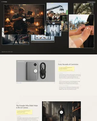 Cinematic Videographer Portfolio Landing Page Template