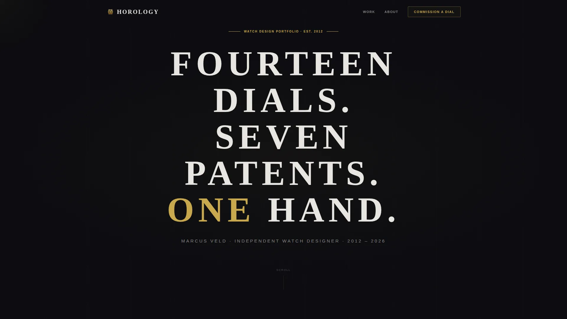 Watch Designer Portfolio Landing Page Template