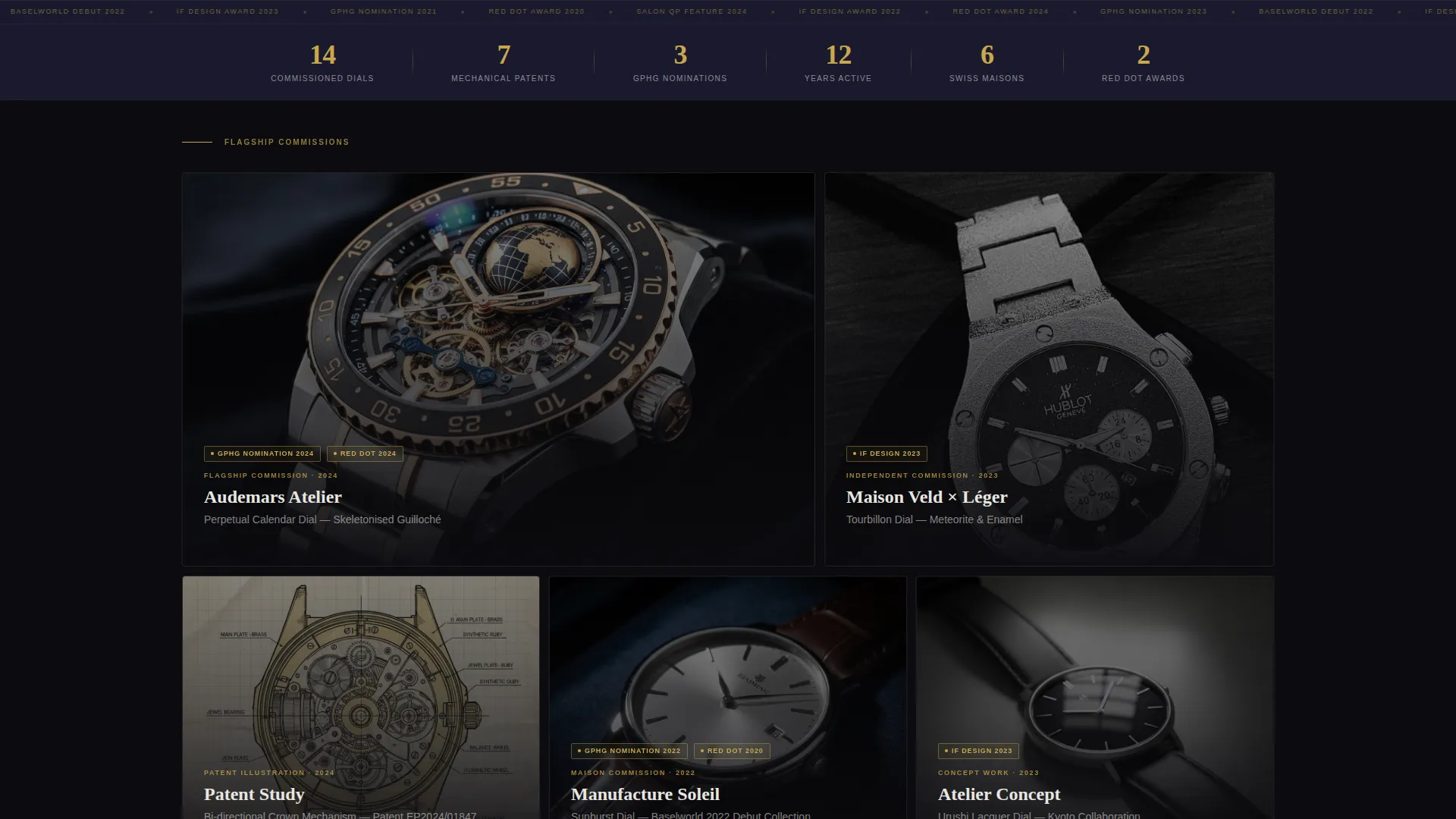 Watch Designer Portfolio Landing Page Template