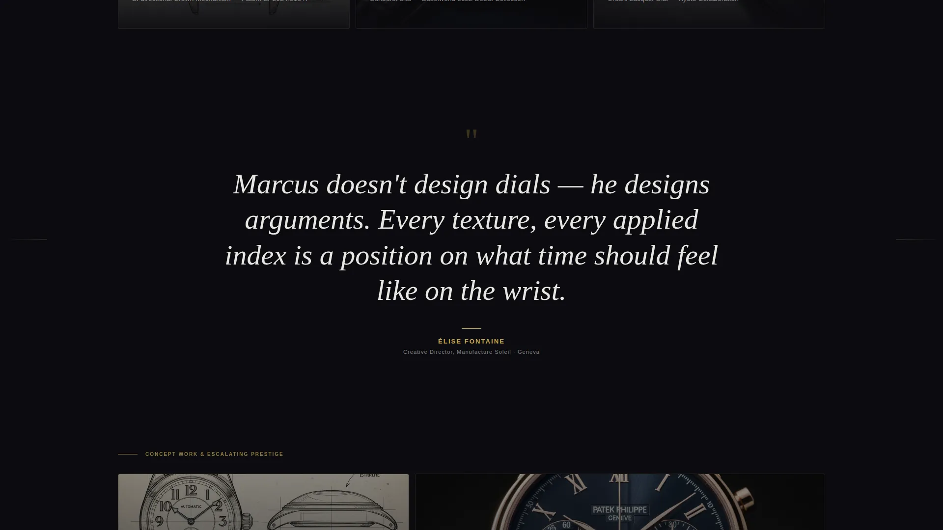 Watch Designer Portfolio Landing Page Template