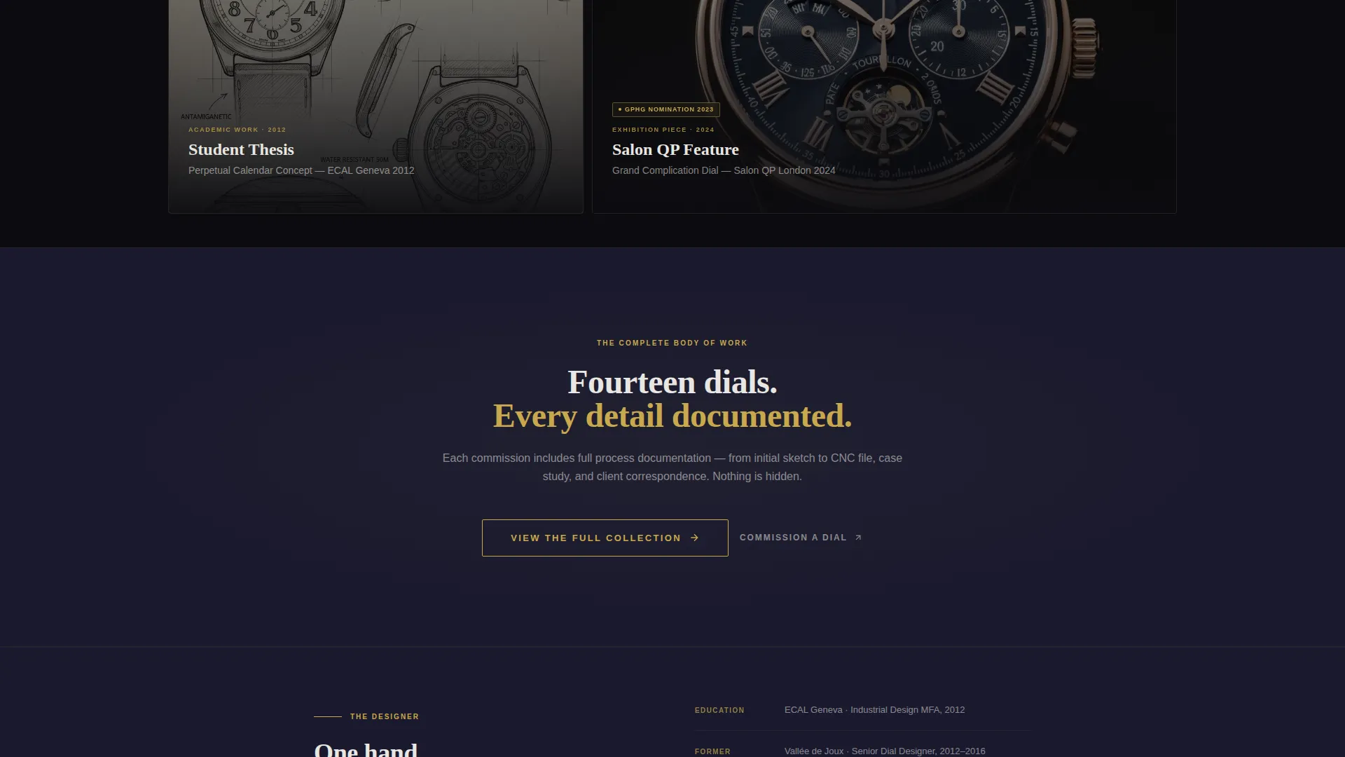 Watch Designer Portfolio Landing Page Template