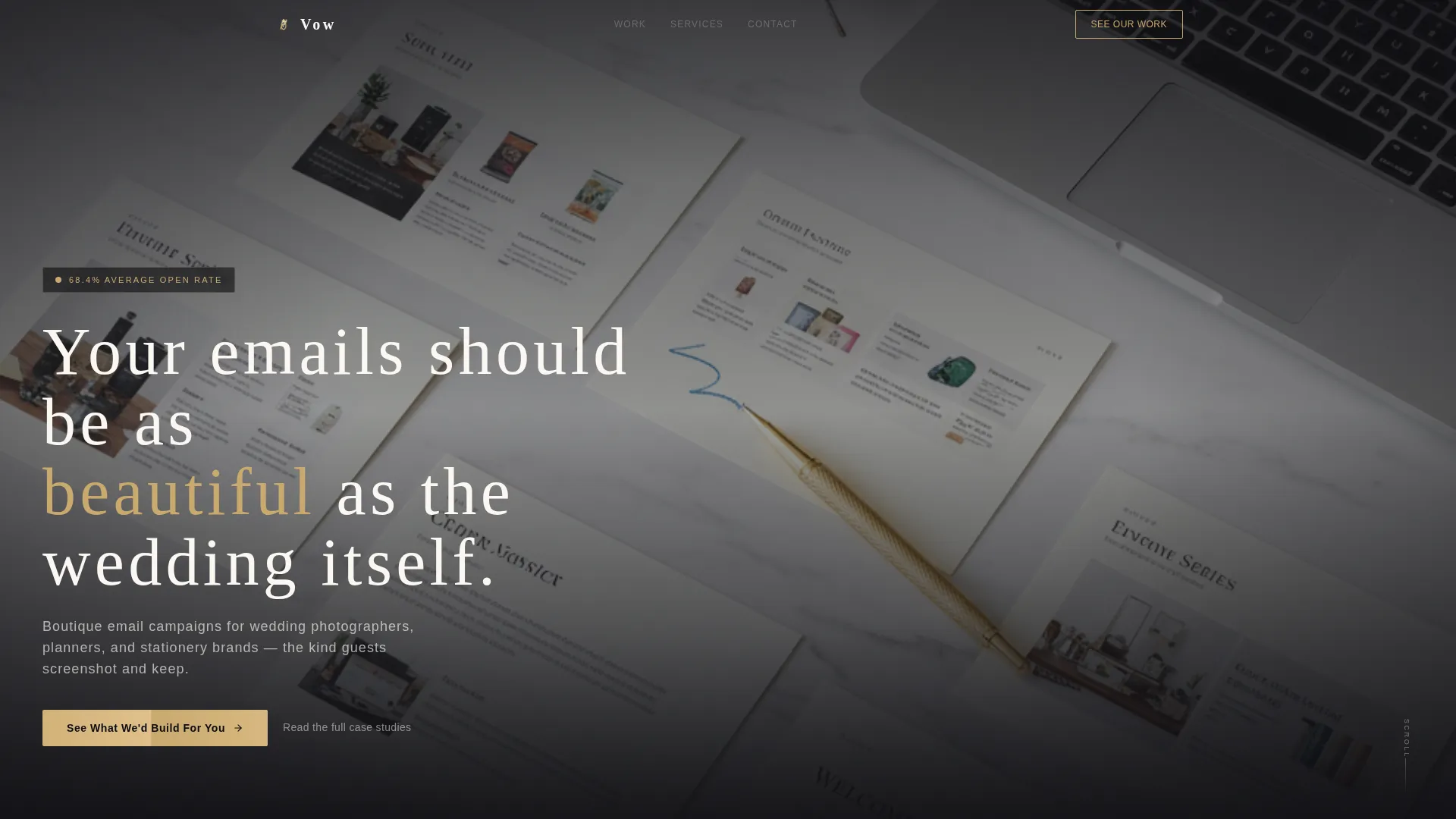 Wedding Email Marketing Agency Landing Page Template