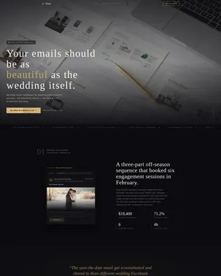 Wedding Email Marketing Agency Landing Page Template